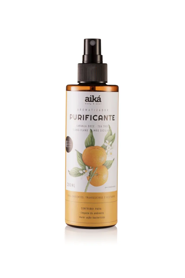 Aromatizador Laranja Doce Purificante 200ml Aiká Vegan